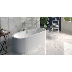 Carrelage blanc effet marbre gris 60x60